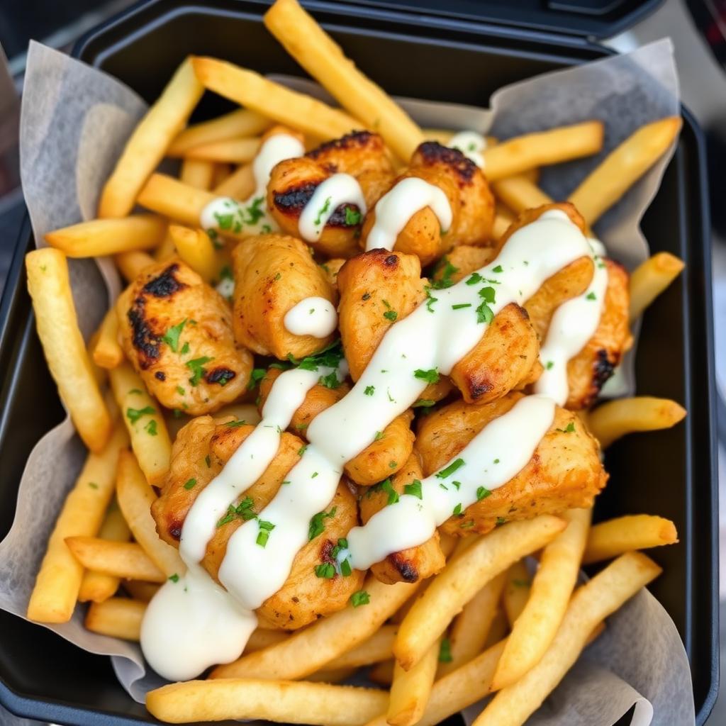 Loaded tawook fries